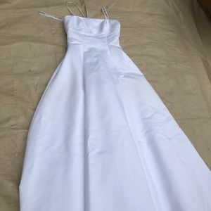 David’s bridal wedding dress and full slip